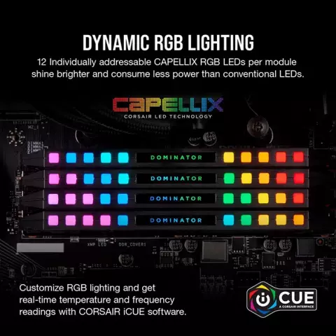 رم دسکتاپ (32GB*2) 64 گیگابایت Corsair مدل DOMINATOR PLATINUM RGB DDR5 6400MHz