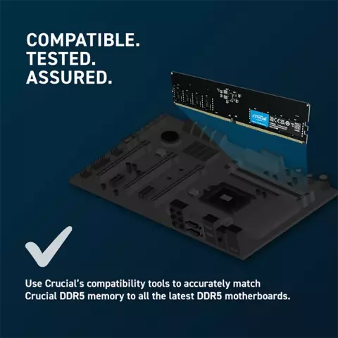 رم دسکتاپ (32GB*1) 32 گیگابایت Crucial مدل CT32G56C46U5 DDR5 5600MHz