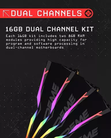 رم دسکتاپ (8GB*1) 8 گیگابایت OCPC مدل X3 RGB PINK DDR4 3600MHz