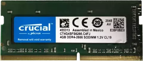 رم لپ تاپ 4 گیگابایت DDR4 تک کاناله (2400) 2666 مگاهرتز Crucial مدل CT4G4SFS6266