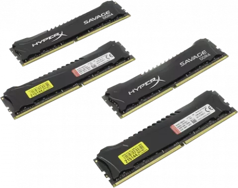 رم کامپیوتر 32گیگابایت (4×8) مارک Kingston مدل HYPERX SAVAGE HX428C14SBK4/32