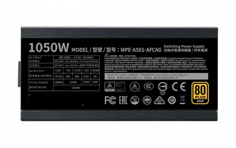 پاور Cooler Master مدل MWE GOLD 1050 - V2 FULL MODULAR 80Plus