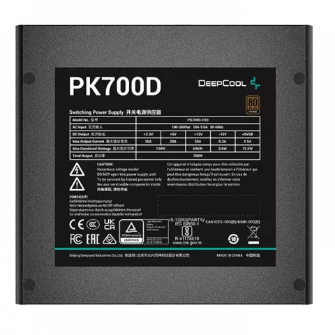 پاور 700 وات DeepCool مدل PK700D 80Plus Bronze