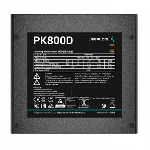 پاور 800 وات DeepCool مدل PK800D 80Plus Bronze
