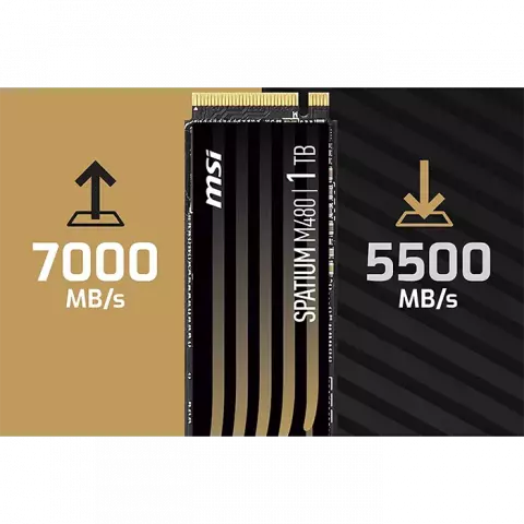 حافظه SSD اینترنال 1 ترابایت MSI مدل SPATIUM M480 NVME M.2