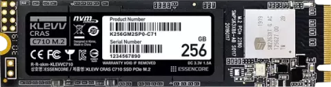 حافظه SSD اینترنال 256 گیگابایت KLEVV مدل CRAS C710 NVME M.2