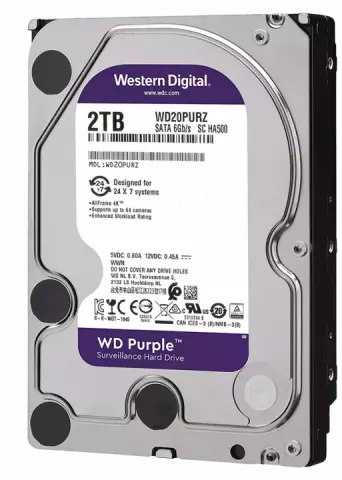 هارد اینترنال 2 ترابایت WD مدل SURVEILLANCE PURPLE WD20PURZ