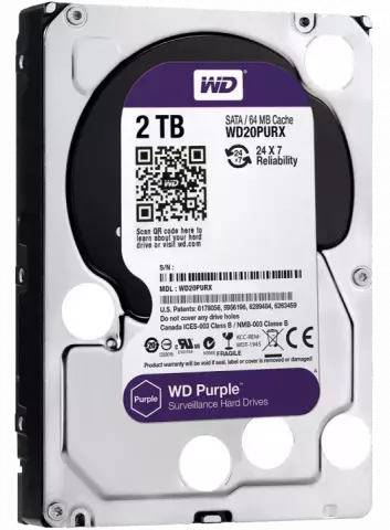 هارد اینترنال 2 ترابایت WD مدل PURPLE SURVEILLANCE WD20PURX 