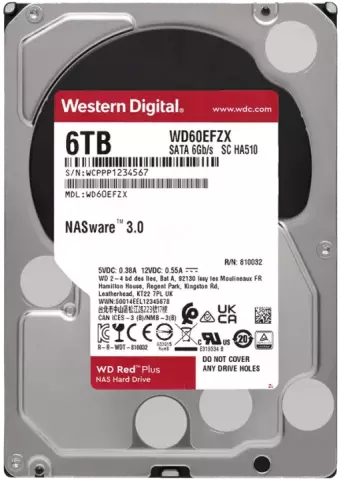 6TB WD RED PLUS WD60EFZX SATA III 128MB MEHR HARD