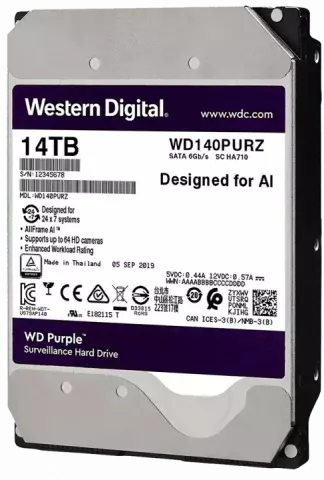 14TB WD PURPLE SURVEILLANCE WD140PURZ SATA III 512MB ALMAS HARD