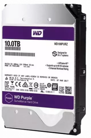 هارد اینترنال 10 ترابایت WD مدل PURPLE SURVEILLANCE WD101PURZ