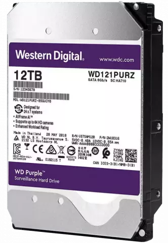 هارد اینترنال 12 ترابایت WD مدل SURVEILLANCE PURPLE WD121PURZ