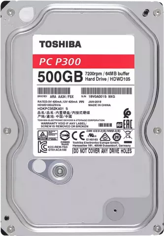 هارد اینترنال 500گیگابایت Toshiba مدل P300 HDWD105