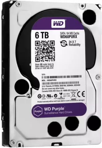 هارد اینترنال 6ترابایت WD مدل PURPLE SURVEILLANCE WD60PURX