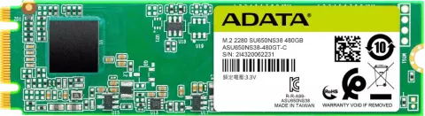حافظه SSD اینترنال 480 گیگابایت Adata مدل ULTIMATE SU650 M.2