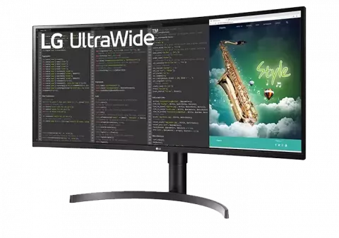 مانیتور گیمینگ منحنی 35 اینچ LG مدل 35WN75CN-B