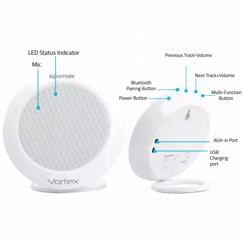 اسپیکر قابل حمل Promate مدل VORTEX