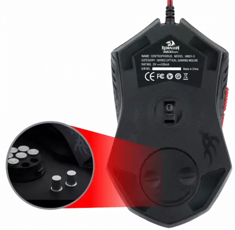 موس سیمی گیمینگ Redragon مدل Centrophorus M601-3