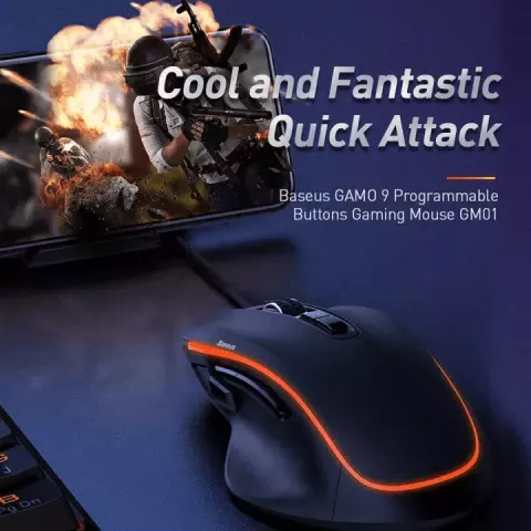 موس سیمی Baseus مدل GAMING GAMO