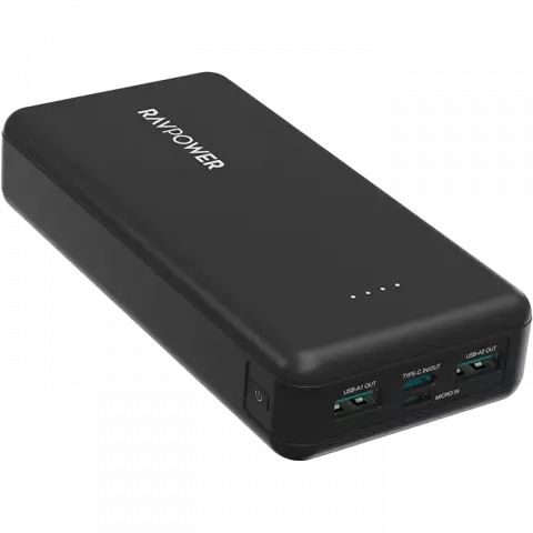 پاور بانک 20000 میلی‌آمپر ساعت RAVPOWER مدل RP-PB1216