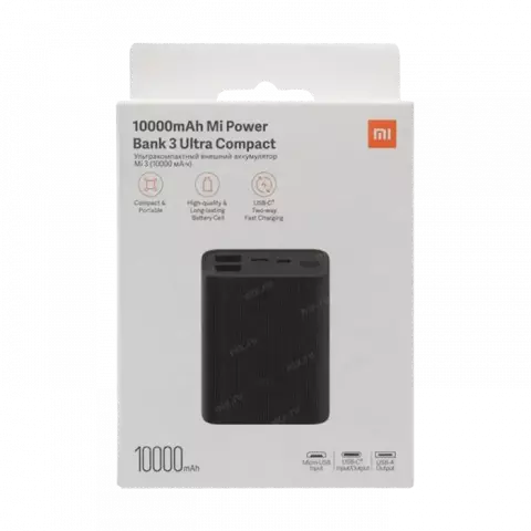 پاور بانک 10000 میلی‌آمپر ساعت Xiaomi مدل Mi Power Bank 3 Ultra Compact نسخه گلوبال