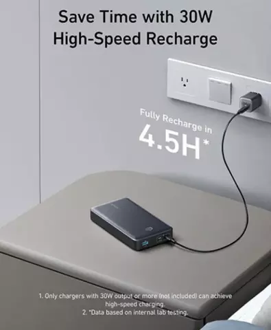 پاور بانک 24000 میلی آمپر ساعت Anker مدل 537PowerCore 24K A1379