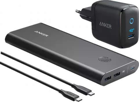 پاور بانک 26800 میلی‌آمپر ساعت ANKER مدل Powercore Plus B1376 به همراه شارژر و کابل Type-C