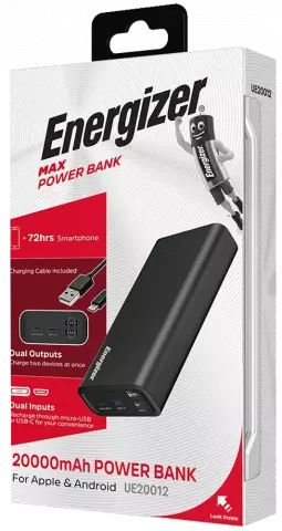 پاور بانک 20000 میلی‌آمپر ساعت Energizer مدل UE20012