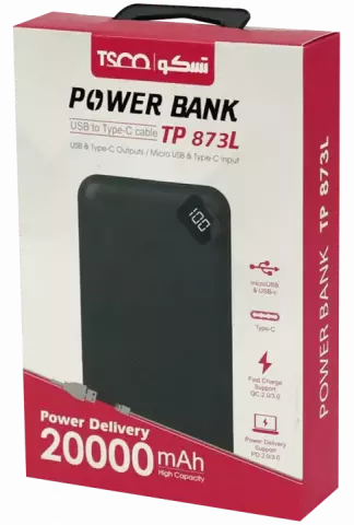 پاور بانک 20000 میلی‌آمپر ساعت TSCO مدل TP 873L