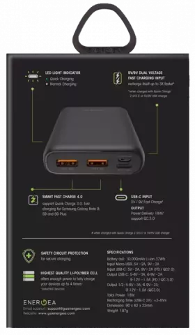 پاور بانک 10000 میلی‌آمپر ساعت ENERGEA COMPAC MINI