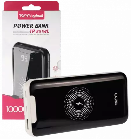 پاور بانک بی سیم 10000میلی آمپر ساعت TSCO مدل TP 851WL