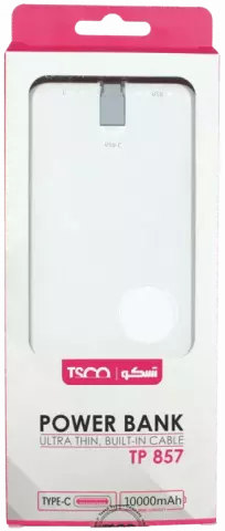 پاور بانک 10000میلی آمپر ساعت TSCO مدل TP 857