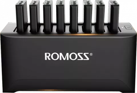 پایه شارژ قابل حمل Romoss به همراه 8 پاور بانک 10000میلی آمپر ساعت