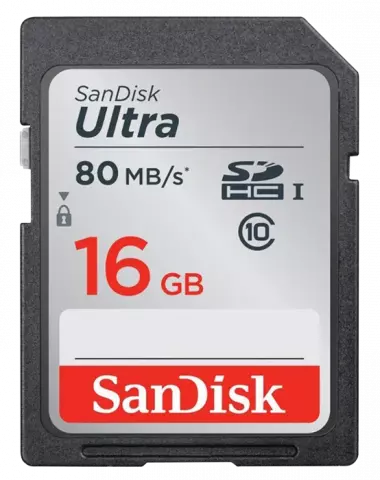 مموری کارت 16 گیگابایت Sandisk مدل Ultra کلاس 10 استاندارد UHS-I