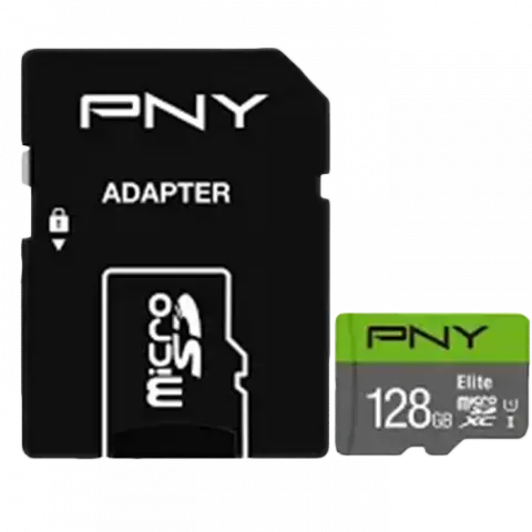 مموری کارت 128 گیگابایت PNY مدل Elite کلاس 10 استاندارد UHS-I U1 همراه با آداپتور
