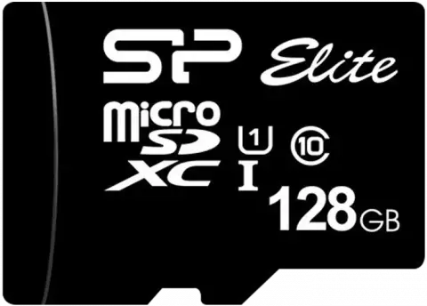مموری کارت 128 گیگابایت Silicon Power مدل Elite کلاس 10 استاندارد UHS-I U1 همراه با آداپتور