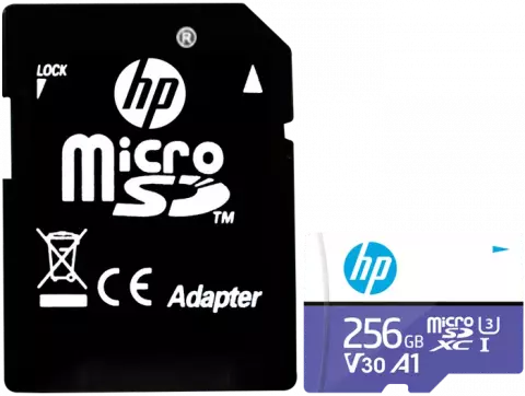 مموری کارت 256 گیگابایت HP مدل mx330 کلاس 10 استاندارد UHS-I U3 همراه با آداپتور