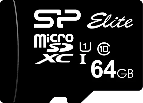مموری کارت 64 گیگابایت Silicon Power مدل Elite کلاس 10 استاندارد UHS-I U1 همراه با آداپتور