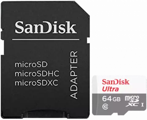 مموری کارت 64 گیگابایت Sandisk مدل ULTRA همراه با آداپتور