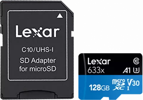 مموری کارت 128 گیگابایت Lexar مدل 633X همراه با آداپتور