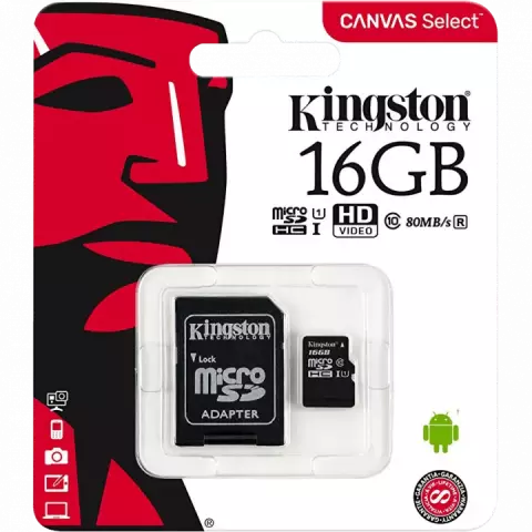 مموری کارت 16گیگابایت Kingston مدل Canvas Select
