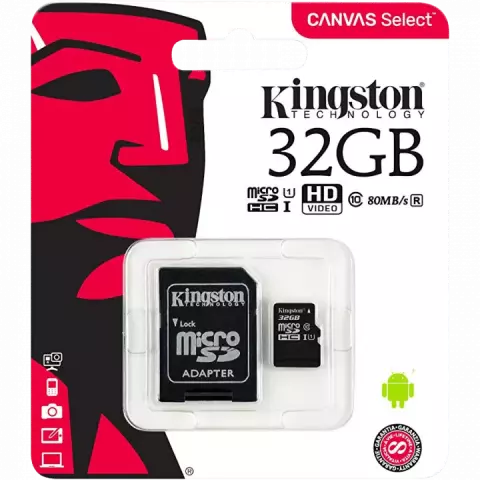 مموری کارت 32گیگابایت Kingston مدل Canvas Select