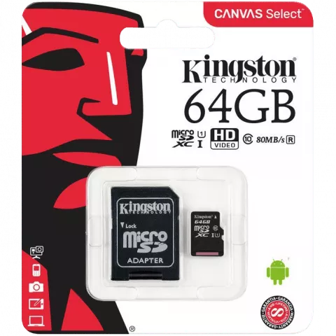 مموری کارت 64گیگابایت Kingston مدل Canvas Select