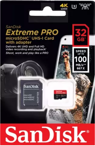 مموری کارت 32گیگابایت Sandisk مدل EXTREME PRO