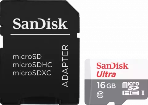مموری کارت 16 گیگابایت Sandisk مدل ULTRA همراه با آداپتور