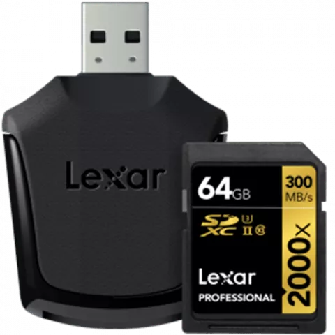 مموری کارت 64گیگابایت Lexar مدل PROFESSIONAL 2000X