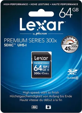 مموری کارت 64گیگابایت Lexar مدل PREMIUM 300X