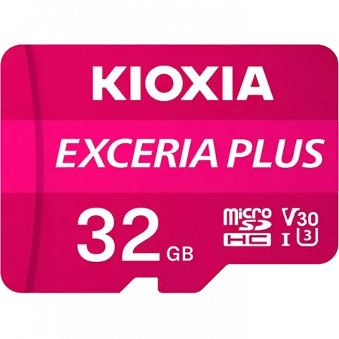 مموری کارت 32 گیگابایت KIOXIA مدل EXCERIA PLUS کلاس 10 استاندارد UHS-I U3 همراه با آداپتور