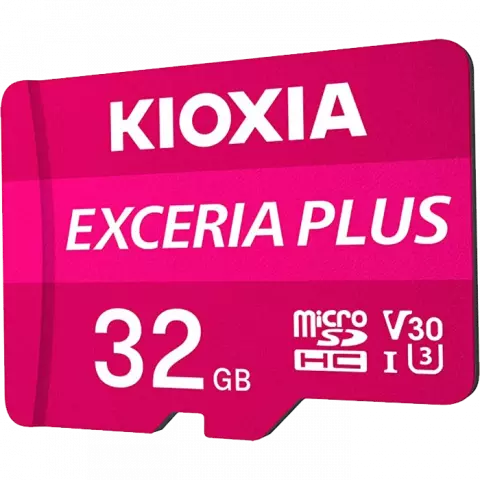 مموری کارت 32 گیگابایت KIOXIA مدل EXCERIA PLUS کلاس 10 استاندارد UHS-I U3 همراه با آداپتور