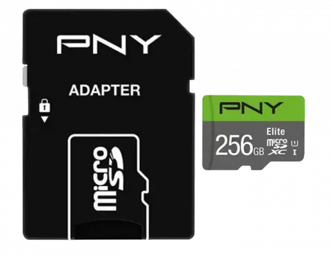 مموری کارت 256 گیگابایت PNY مدل Elite کلاس 10 استاندارد UHS-I U1 همراه با آداپتور